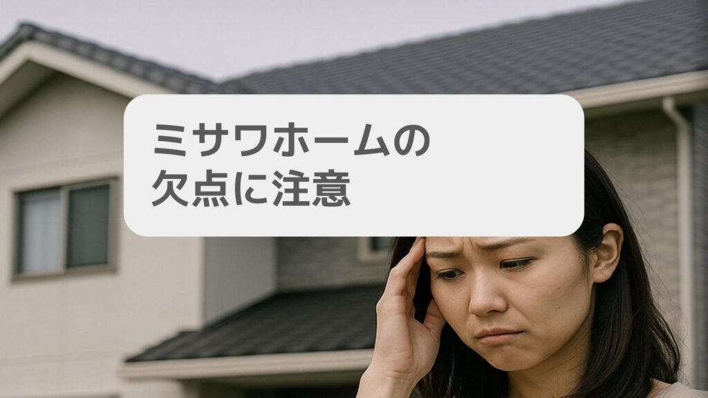 ミサワホームの欠点に注意