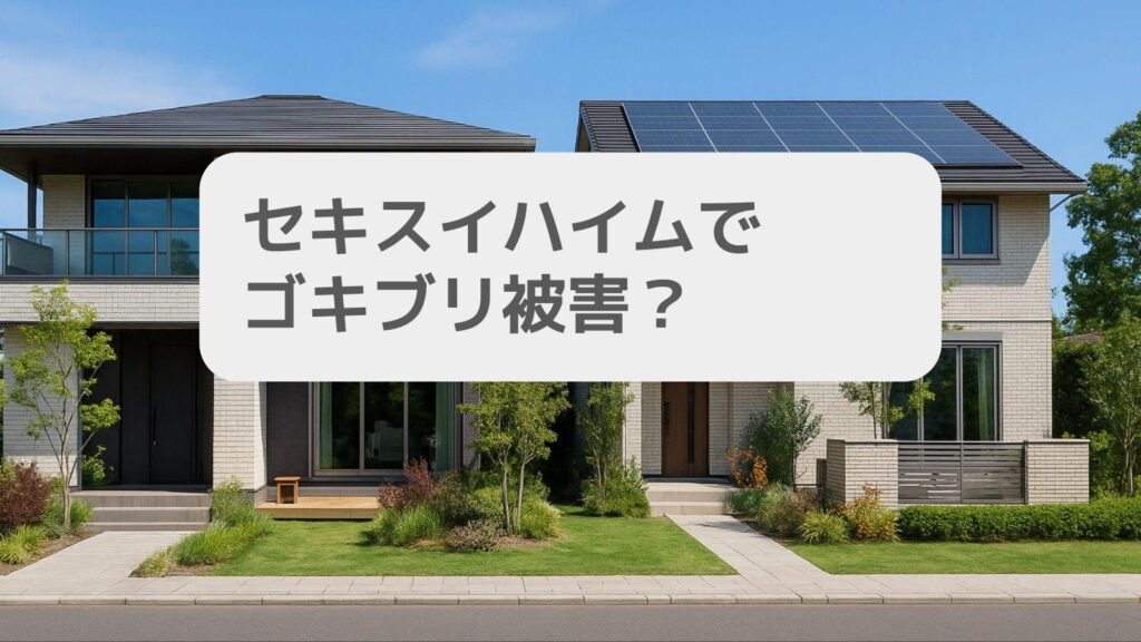 セキスイハイムでゴキブリ被害?