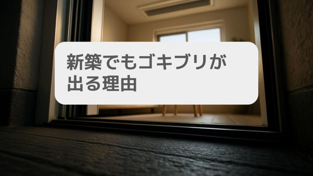 新築でもゴキブリが出る理由