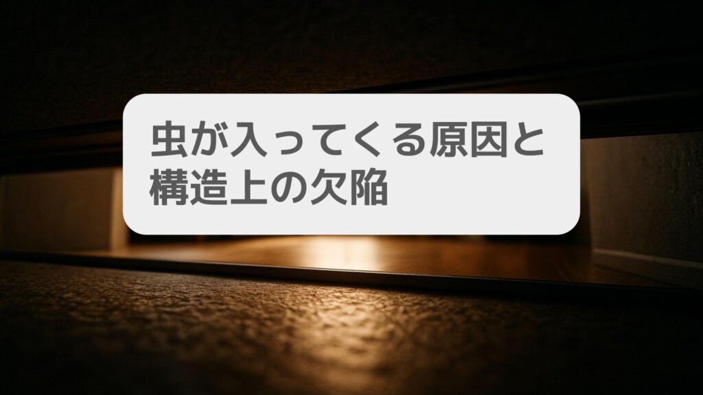 虫が入ってくる原因と構造上の欠陥