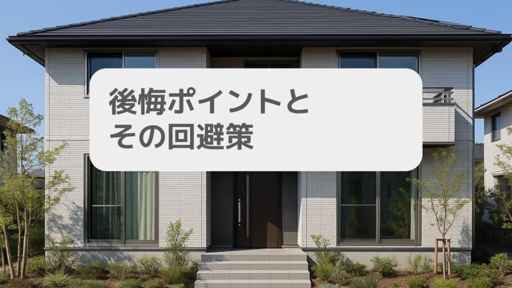 後悔ポイントとその回避策