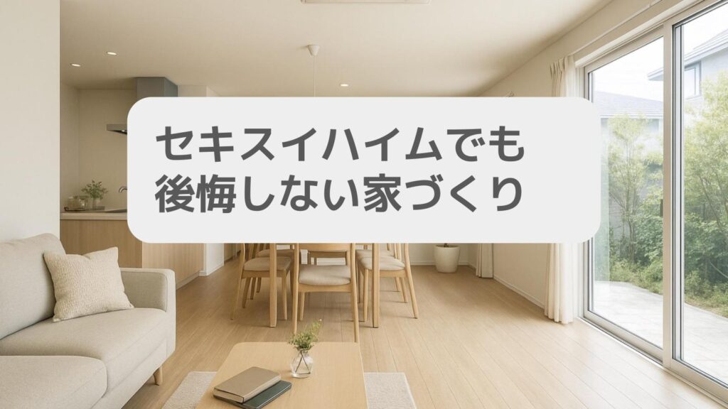 セキスイハイムでも後悔しない家づくり