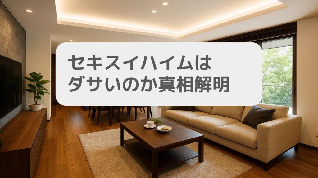 セキスイハイムはダサいのか真相解明