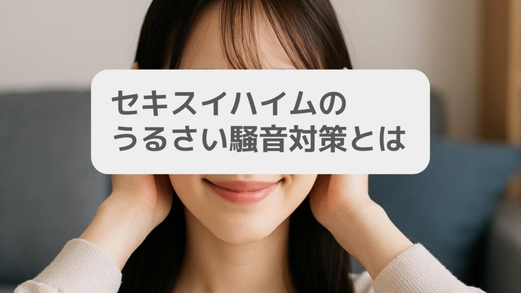 セキスイハイムのうるさい騒音対策とは