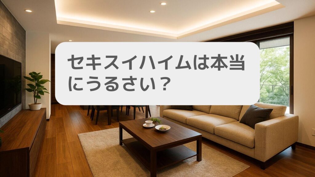 セキスイハイムは本当にうるさい?