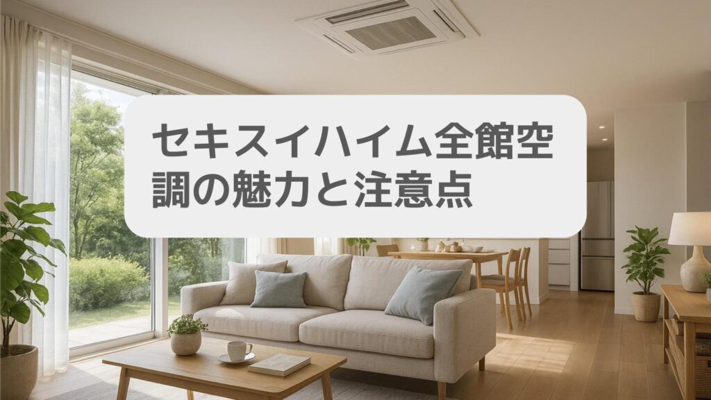セキスイハイム全館空調の魅力と注意点