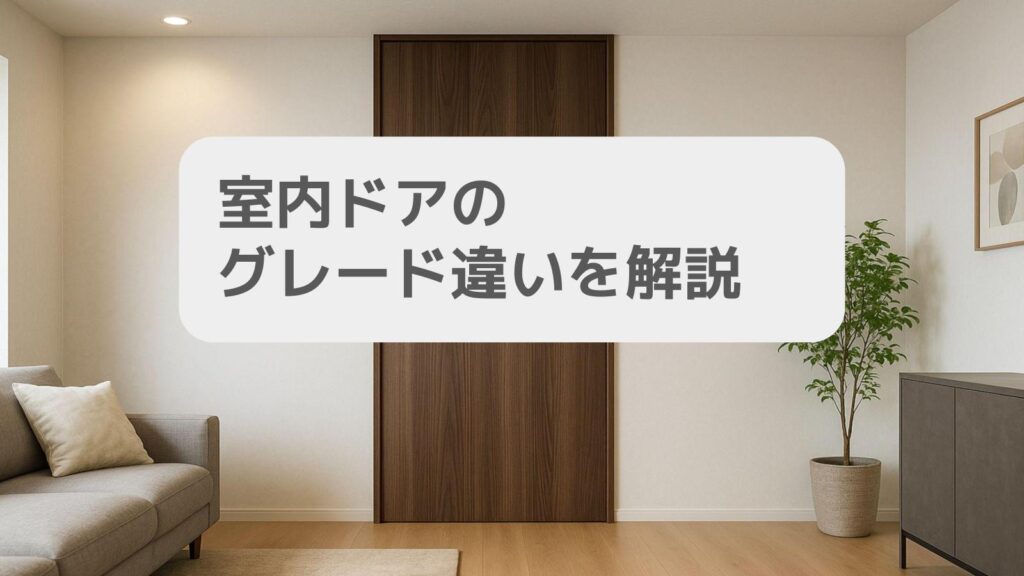 室内ドアのグレード違いを解説