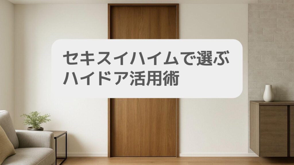 セキスイハイムで選ぶハイドア活用術