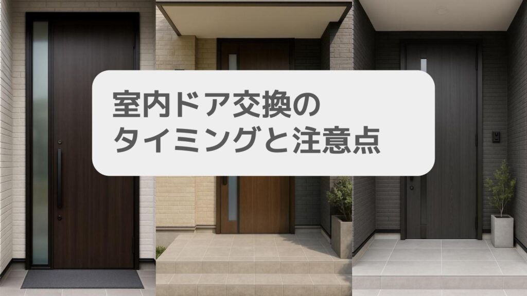 室内ドア 交換のタイミングと注意点