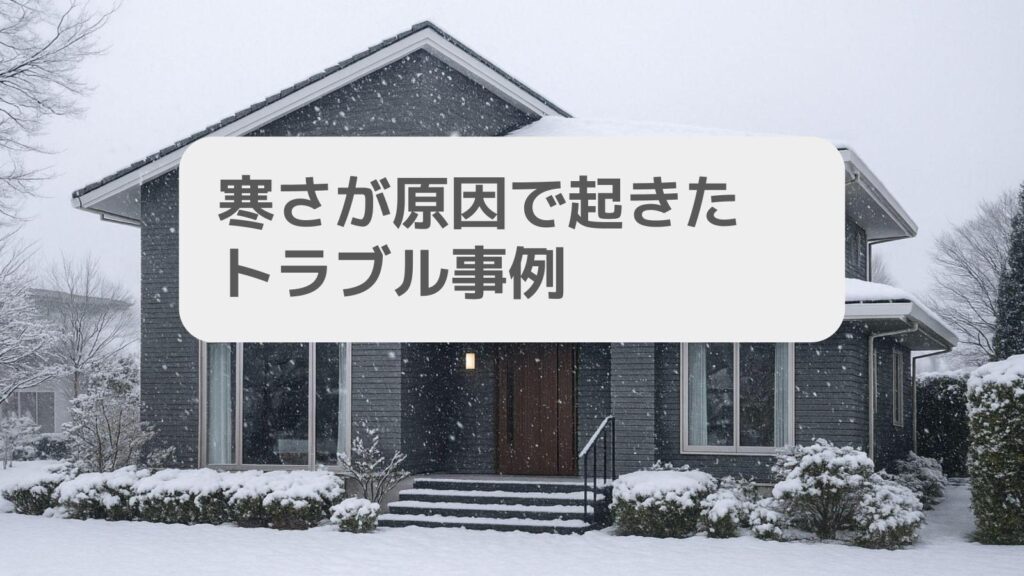 寒さが原因で起きたトラブル事例