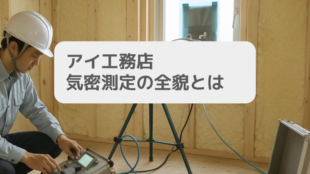 アイ工務店 気密測定の全貌とは