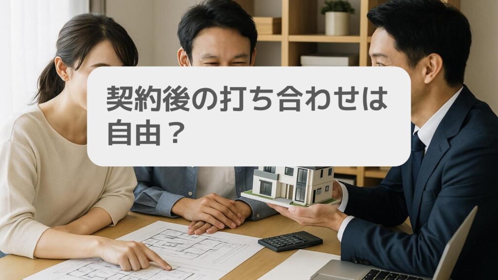 契約後の打ち合わせは自由?
