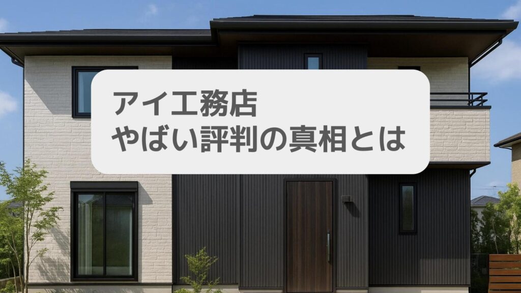 アイ工務店やばい評判の真相とは