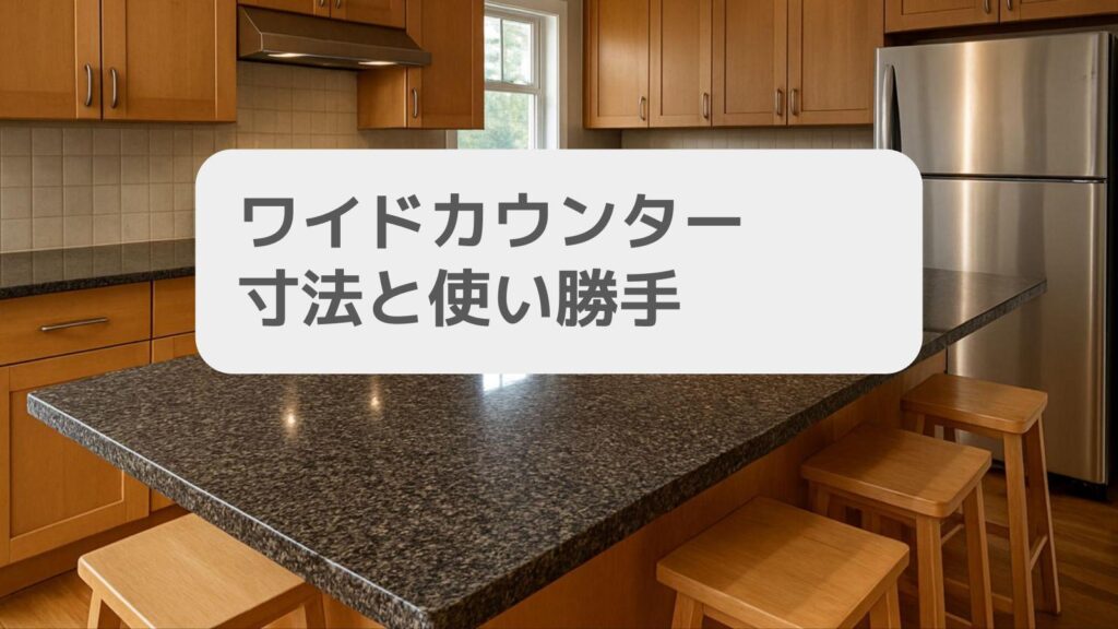 ワイドカウンター寸法と使い勝手