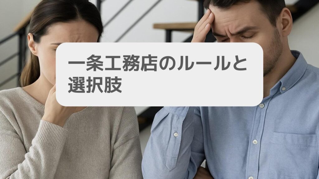 一条工務店のルールと選択肢