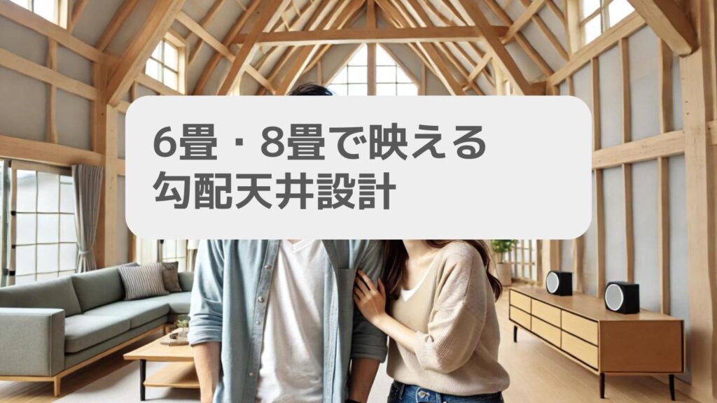 6畳・8畳で映える勾配天井設計