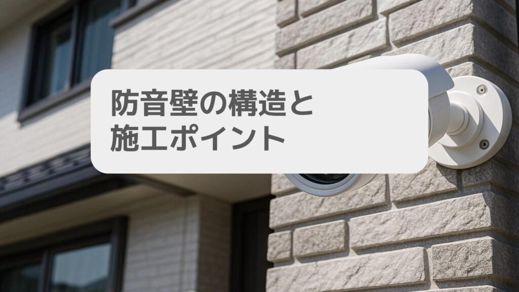 防音壁の構造と施工ポイント