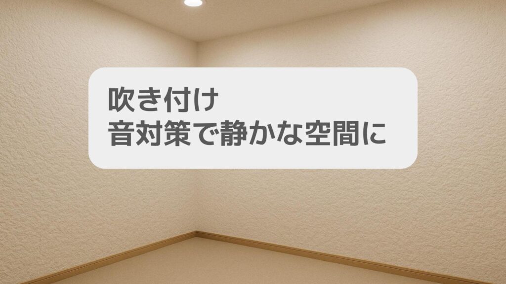 吹き付け 音対策で静かな空間に