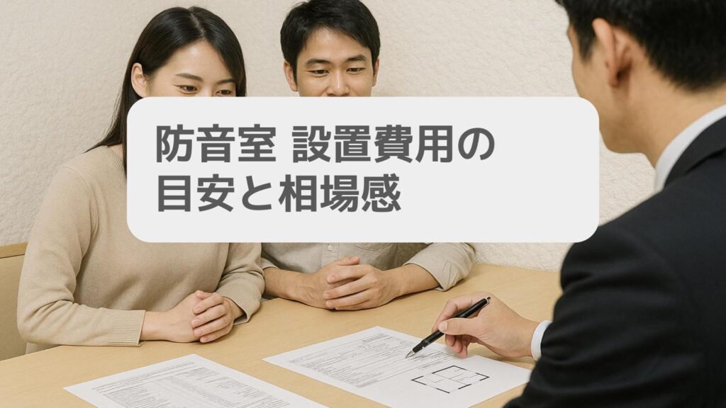 防音室 設置費用の目安と相場感