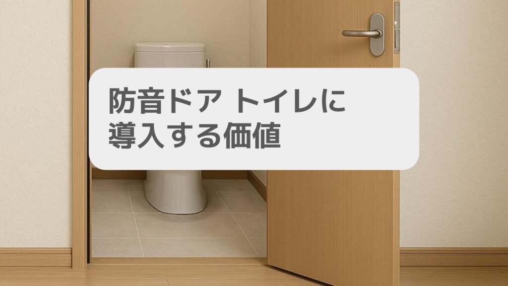 防音ドア トイレに導入する価値