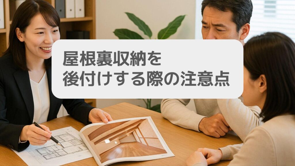 屋根裏収納を後付けする際の注意点