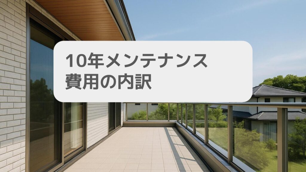 10年メンテナンス費用の内訳
