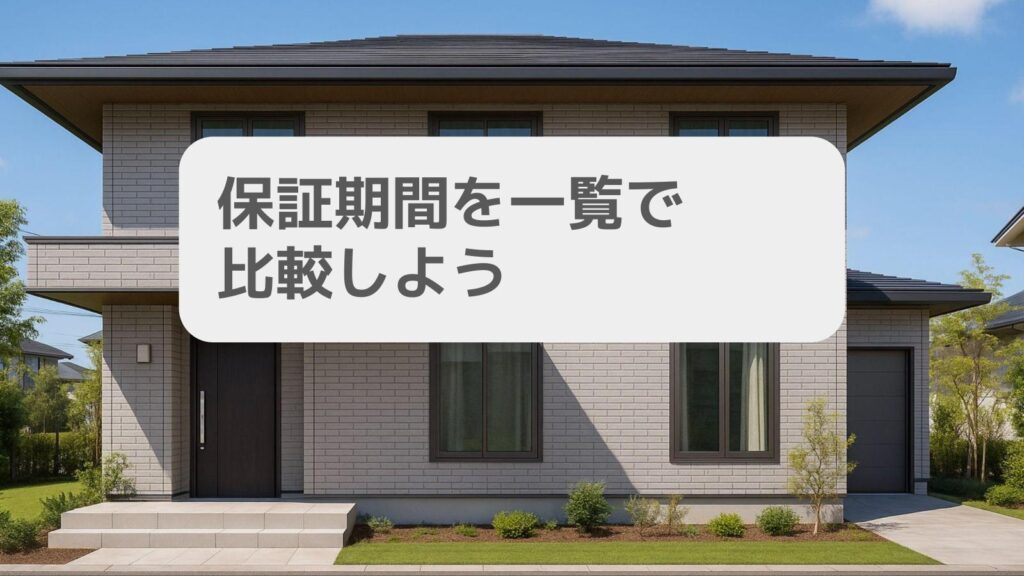 保証期間を一覧で比較しよう