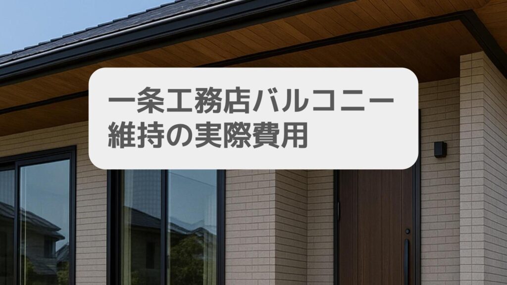 一条工務店バルコニー維持の実際費用