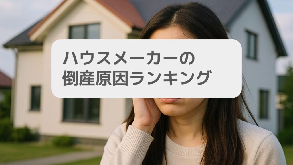 ハウスメーカーの倒産原因ランキング