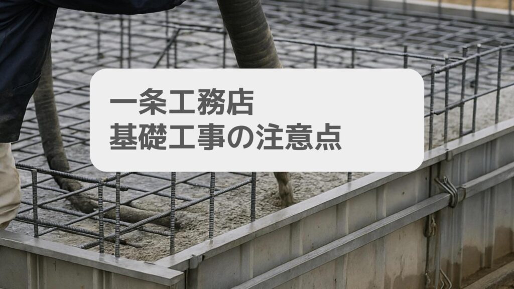 一条工務店 基礎工事の注意点