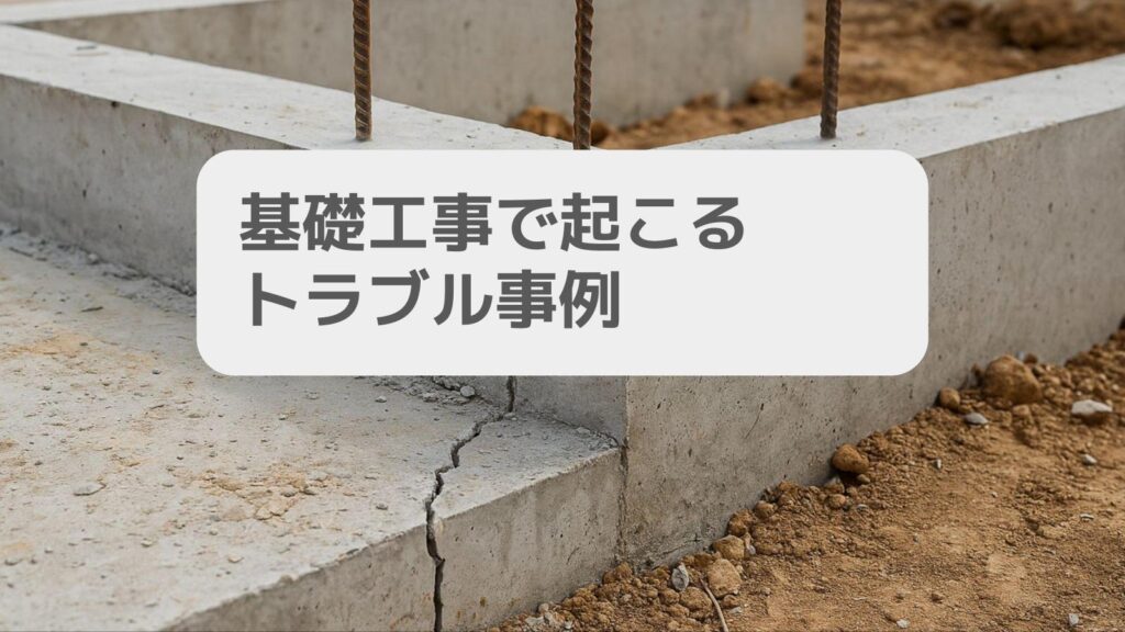 基礎工事で起こるトラブル事例