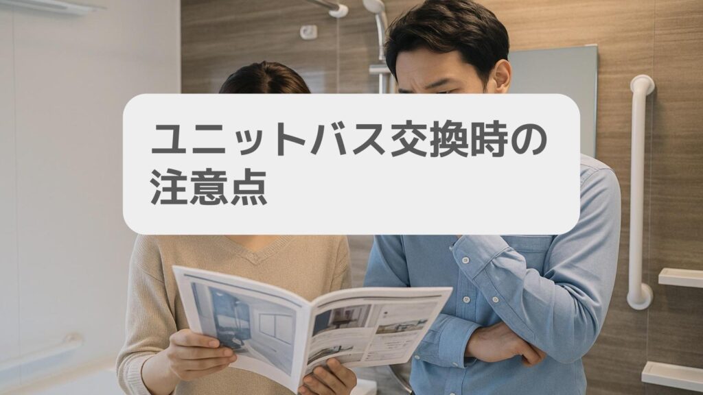 一条工務店 ユニットバス交換時の注意点