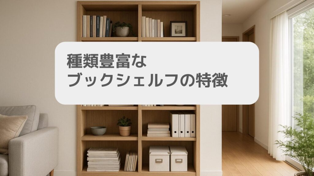 種類豊富なブックシェルフの特徴