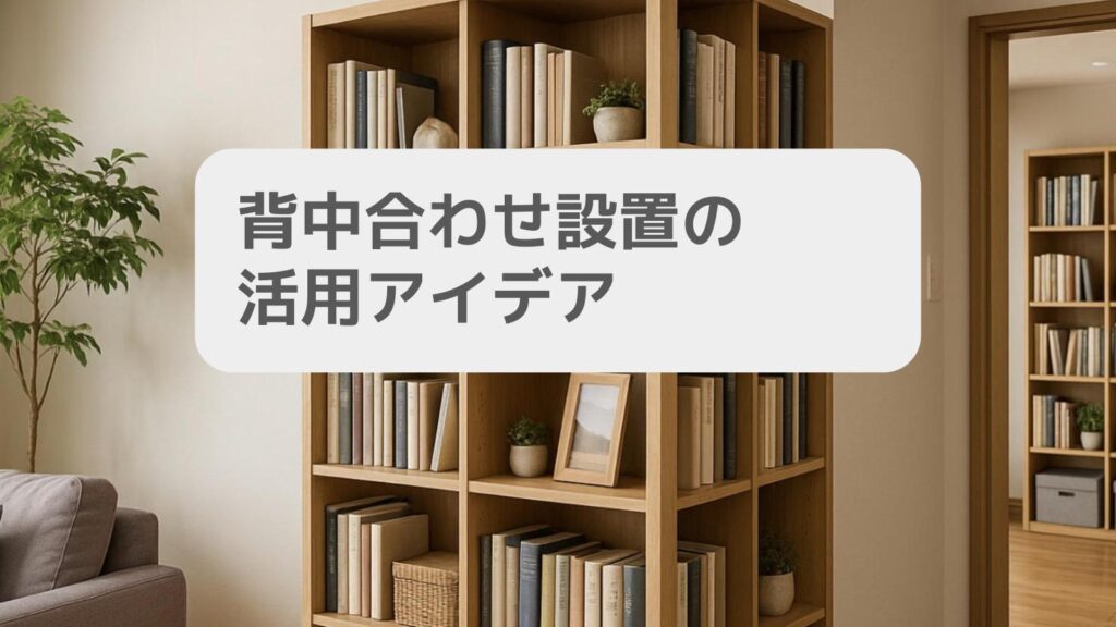 背中合わせ設置の活用アイデア