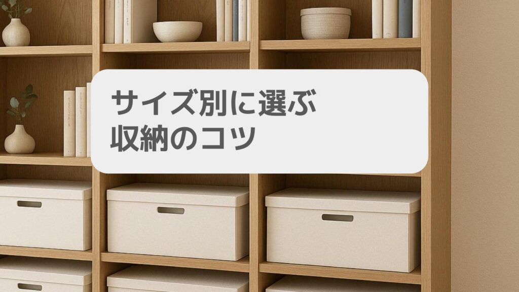 サイズ別に選ぶ収納のコツ