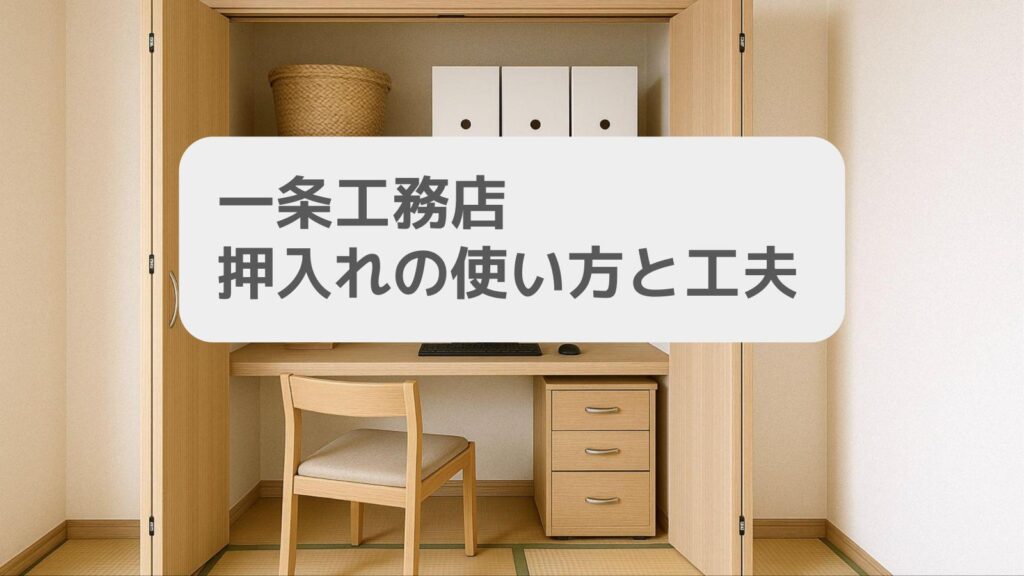 一条工務店 押入れの使い方と工夫