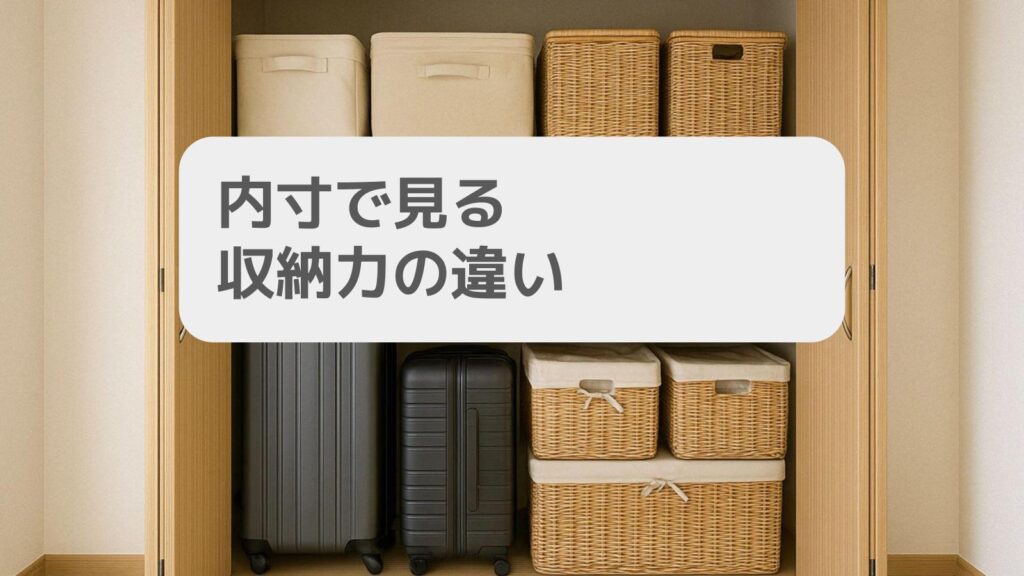 内寸で見る収納力の違い