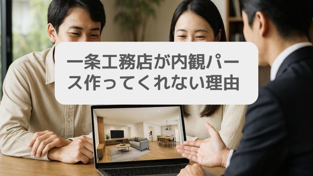 一条工務店が内観パース作ってくれない理由