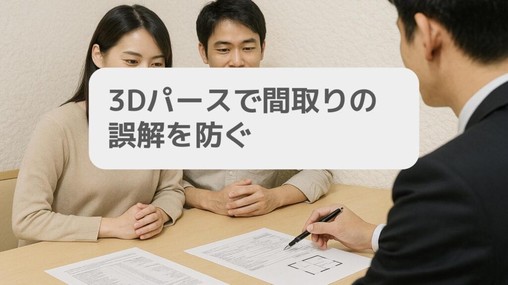 3Dパースで間取りの誤解を防ぐ
