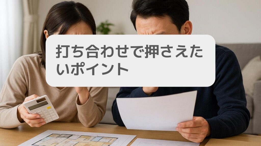 打ち合わせで押さえたいポイント
