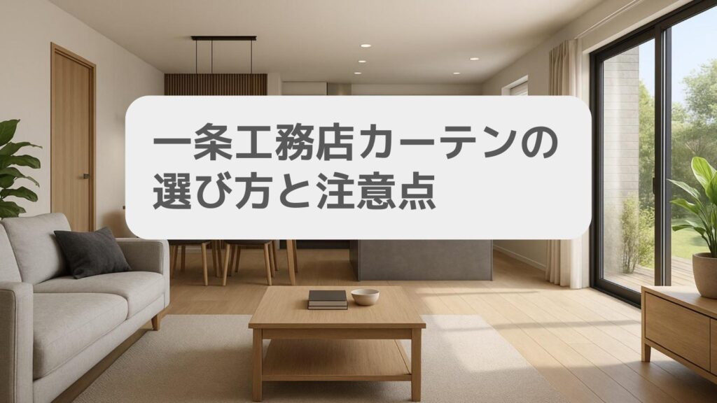 一条工務店カーテンの選び方と注意点