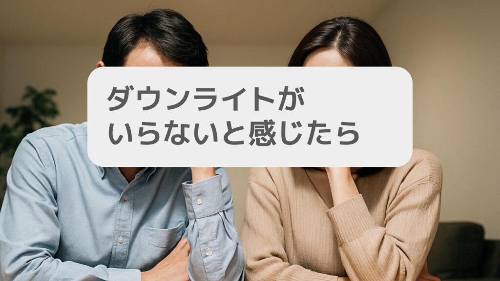 一条工務店 ダウンライトがいらないと感じたら