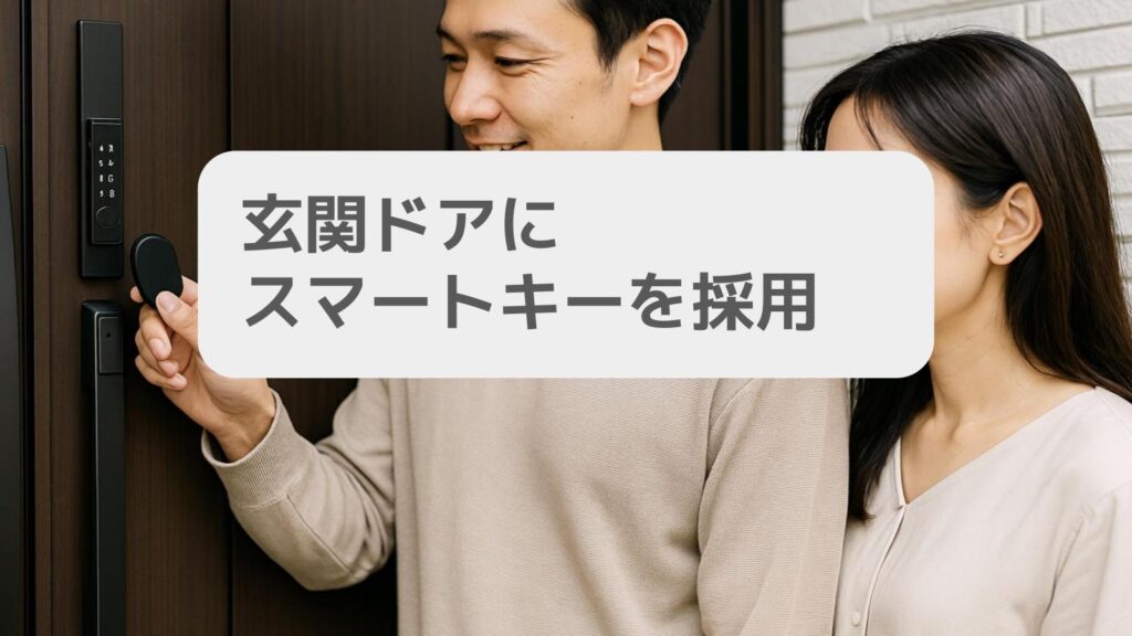 玄関ドアにスマートキーを採用