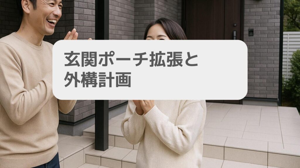 一条工務店 玄関ポーチ拡張と外構計画
