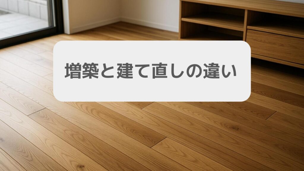 一条工務店の家 増築と建て直しの違い