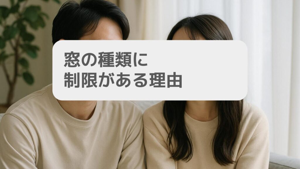 窓の種類に制限がある理由