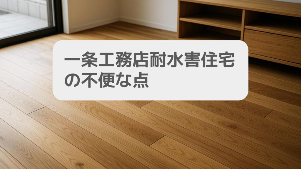 一条工務店の耐水害住宅の不便な点