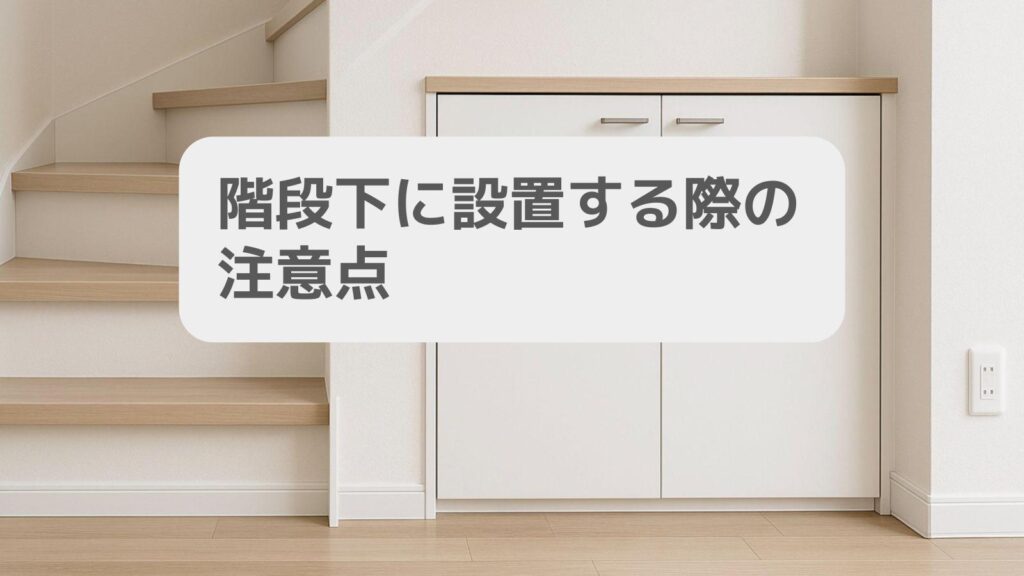 階段下に設置する際の注意点