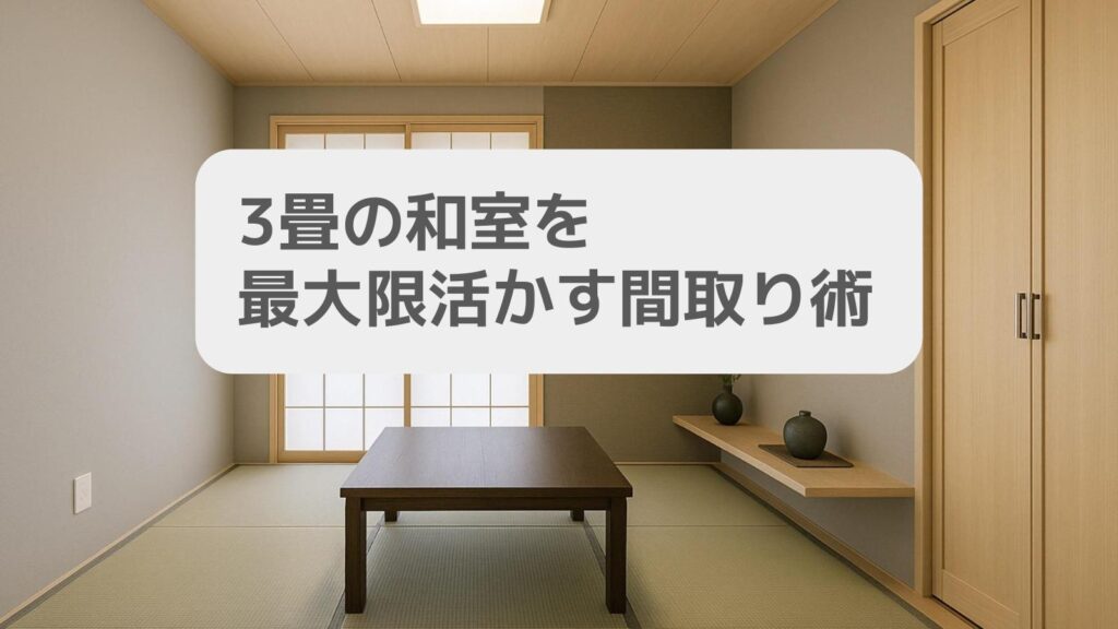 3畳の和室を最大限活かす間取り術