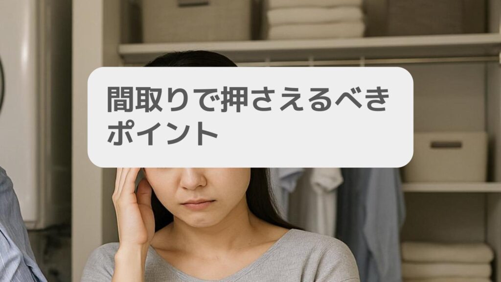 間取りで押さえるべきポイント